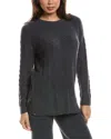 Barefoot Dreams Cozychic Lite Cable Slit Pullover In Black