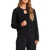 Barefoot Dreams Cozychic Ultra Light Striped Cardigan In Black