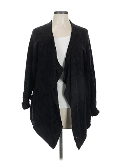 Pre-owned Barefoot Dreams Cozychic Lite Cardigan Sweater In Black