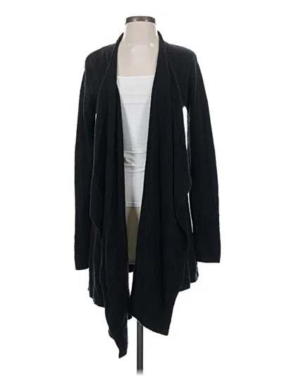 Pre-owned Barefoot Dreams Cozychic Lite Cardigan Sweater In Black