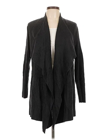 Pre-owned Barefoot Dreams Cozychic Lite Cardigan Sweater In Black