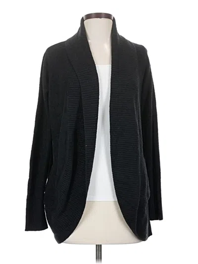 Pre-owned Barefoot Dreams Cozychic Lite Cardigan Sweater In Black