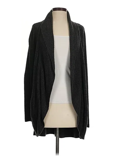 Pre-owned Barefoot Dreams Cozychic Lite Cardigan Sweater In Black