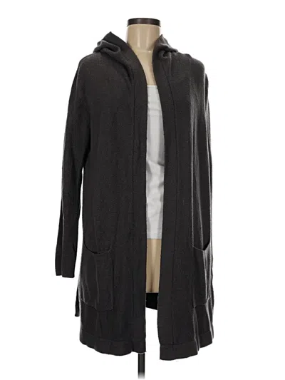Pre-owned Barefoot Dreams Cozychic Lite Cardigan Sweater In Black