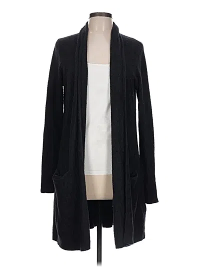 Pre-owned Barefoot Dreams Cozychic Lite Cardigan Sweater In Black