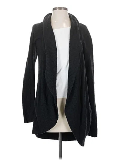 Pre-owned Barefoot Dreams Cozychic Lite Cardigan Sweater In Black