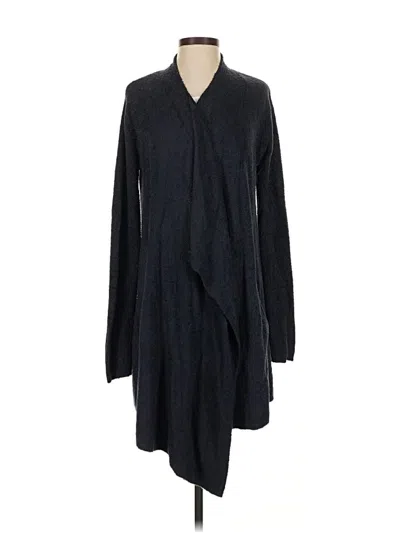 Pre-owned Barefoot Dreams Cozychic Lite Cardigan Sweater In Black