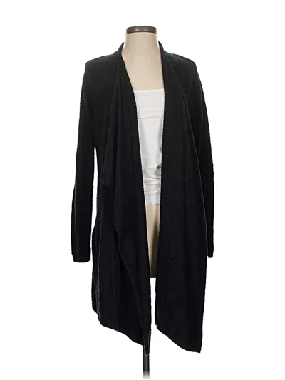 Pre-owned Barefoot Dreams Cozychic Lite Cardigan Sweater In Black