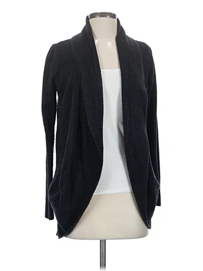 Pre-owned Barefoot Dreams Cozychic Lite Cardigan Sweater In Black