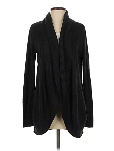 Pre-owned Barefoot Dreams Cozychic Lite Cardigan Sweater In Black