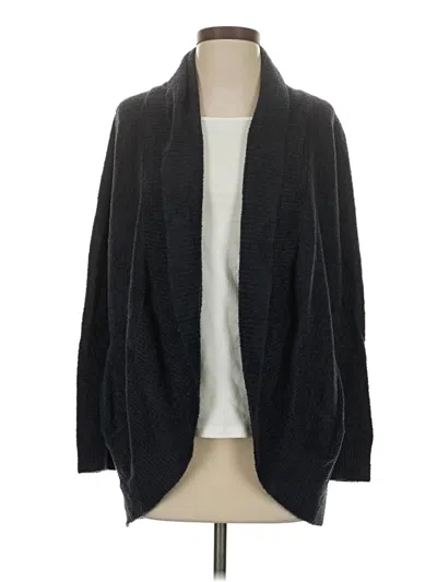 Pre-owned Barefoot Dreams Cozychic Lite Cardigan Sweater In Black