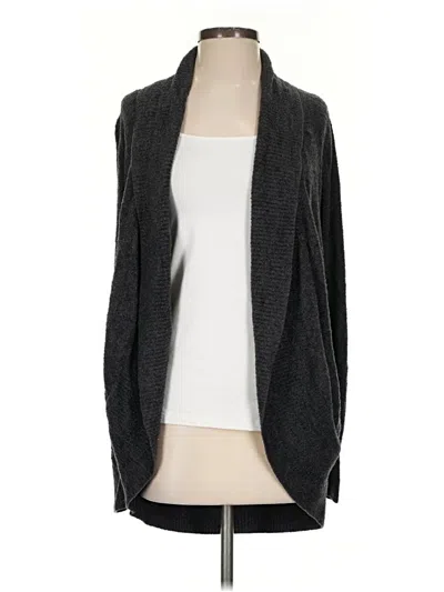 Pre-owned Barefoot Dreams Cozychic Lite Cardigan Sweater In Black