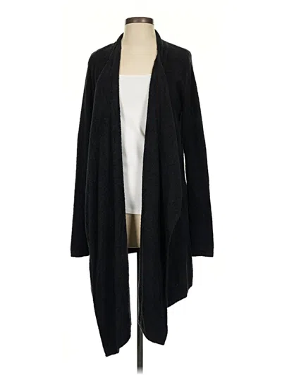 Pre-owned Barefoot Dreams Cozychic Lite Cardigan Sweater In Black
