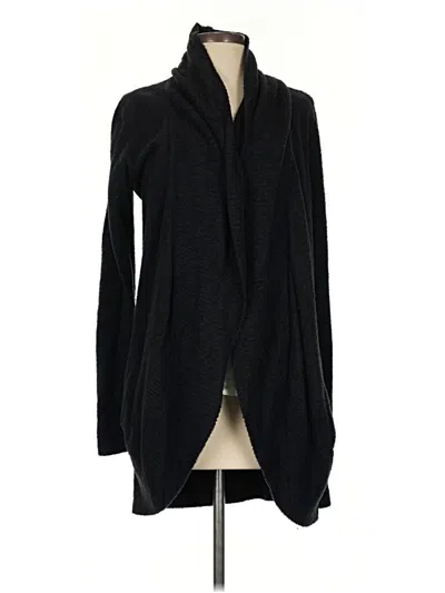 Pre-owned Barefoot Dreams Cozychic Lite Cardigan Sweater In Black