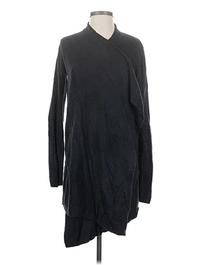 Pre-owned Barefoot Dreams Cozychic Lite Cardigan Sweater In Black