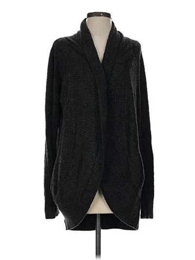 Pre-owned Barefoot Dreams Cozychic Lite Cardigan Sweater In Black