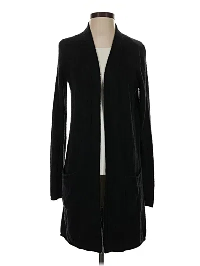 Pre-owned Barefoot Dreams Cozychic Lite Cardigan Sweater In Black