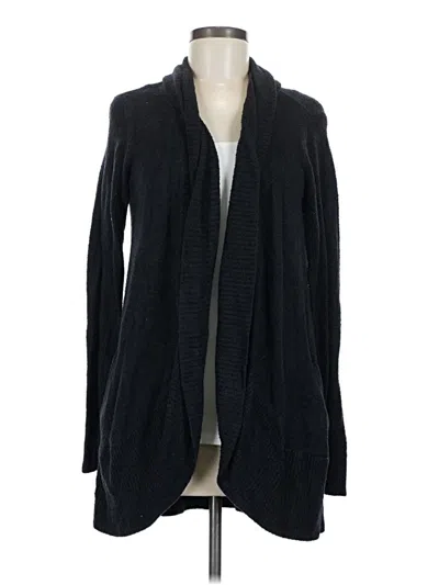 Pre-owned Barefoot Dreams Cozychic Lite Cardigan Sweater In Black