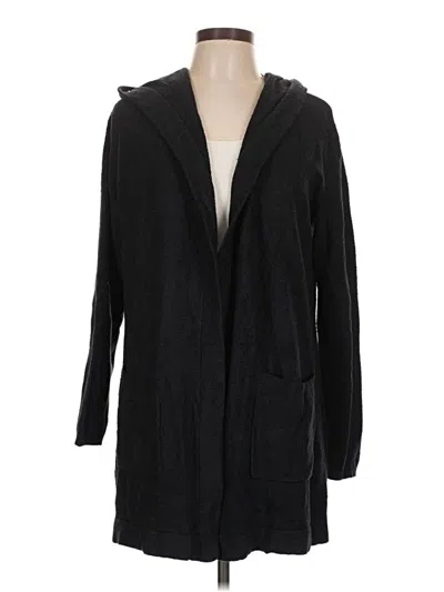 Pre-owned Barefoot Dreams Cozychic Lite Cardigan Sweater In Black