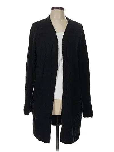 Pre-owned Barefoot Dreams Cozychic Lite Cardigan Sweater In Black