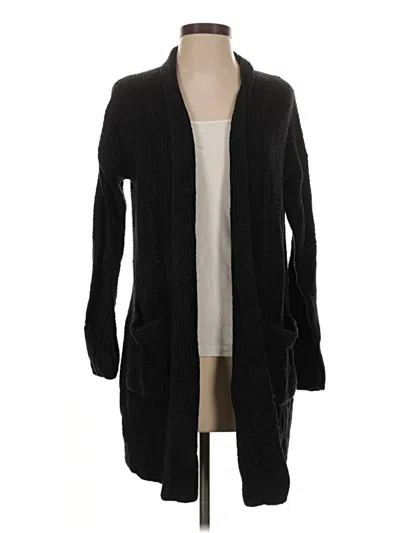 Pre-owned Barefoot Dreams Cozychic Lite Cardigan Sweater In Black