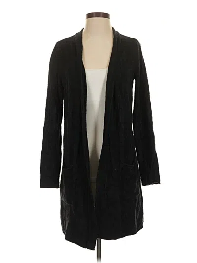 Pre-owned Barefoot Dreams Cozychic Lite Cardigan Sweater In Black