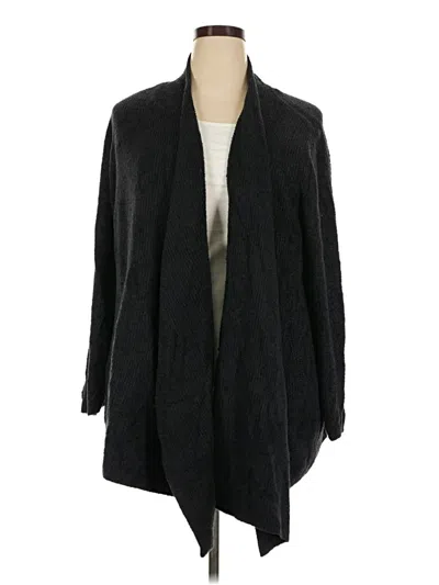 Pre-owned Barefoot Dreams Cozychic Lite Cardigan Sweater In Black