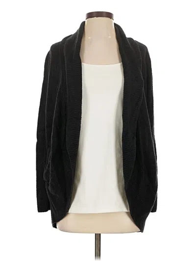 Pre-owned Barefoot Dreams Cozychic Lite Cardigan Sweater In Black