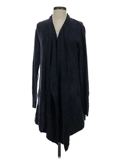Pre-owned Barefoot Dreams Cozychic Lite Cardigan Sweater In Blue