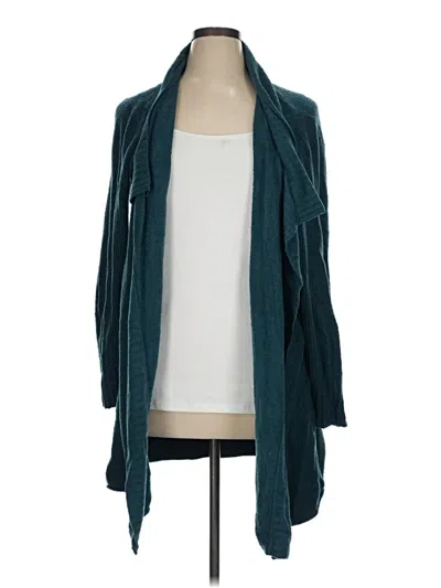 Pre-owned Barefoot Dreams Cozychic Lite Cardigan Sweater In Blue