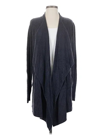 Pre-owned Barefoot Dreams Cozychic Lite Cardigan Sweater In Blue