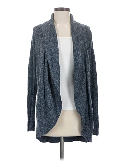 Pre-owned Barefoot Dreams Cozychic Lite Cardigan Sweater In Blue