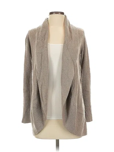 Pre-owned Barefoot Dreams Cozychic Lite Cardigan Sweater In Brown