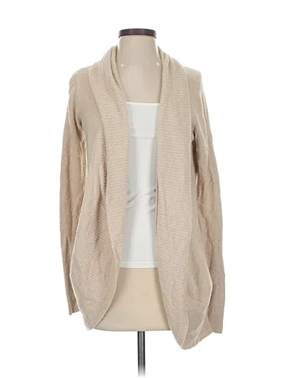 Pre-owned Barefoot Dreams Cozychic Lite Cardigan Sweater In Brown