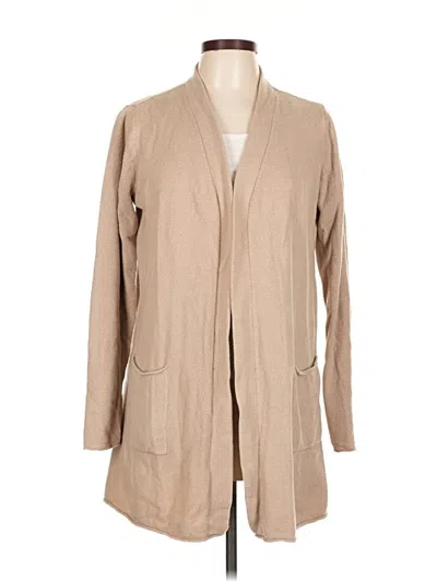Pre-owned Barefoot Dreams Cozychic Lite Cardigan Sweater In Brown