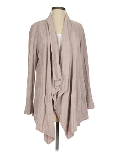 Pre-owned Barefoot Dreams Cozychic Lite Cardigan Sweater In Brown