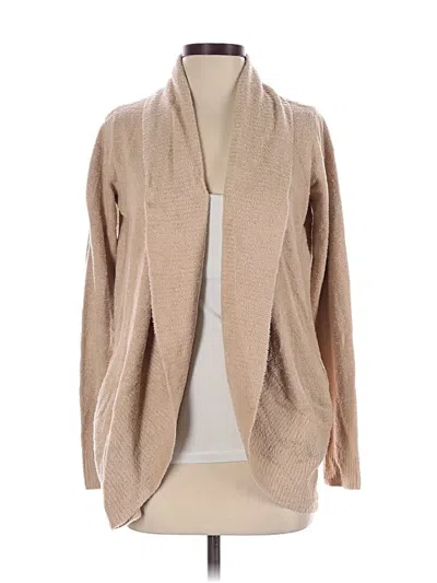 Pre-owned Barefoot Dreams Cozychic Lite Cardigan Sweater In Brown
