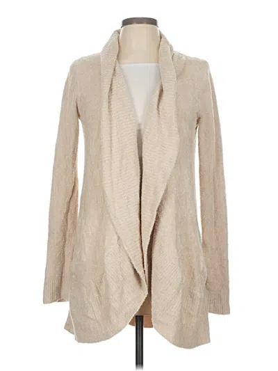 Pre-owned Barefoot Dreams Cozychic Lite Cardigan Sweater In Brown