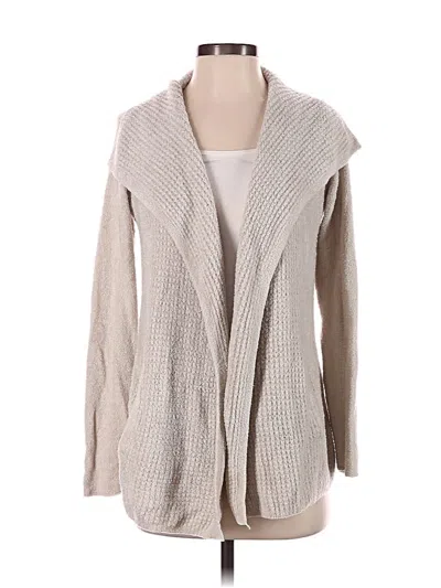 Pre-owned Barefoot Dreams Cozychic Lite Cardigan Sweater In Brown