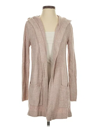 Pre-owned Barefoot Dreams Cozychic Lite Cardigan Sweater In Brown