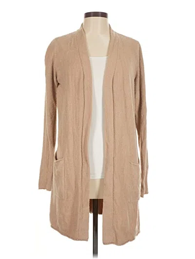 Pre-owned Barefoot Dreams Cozychic Lite Cardigan Sweater In Brown
