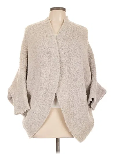 Pre-owned Barefoot Dreams Cozychic Lite Cardigan Sweater In Brown