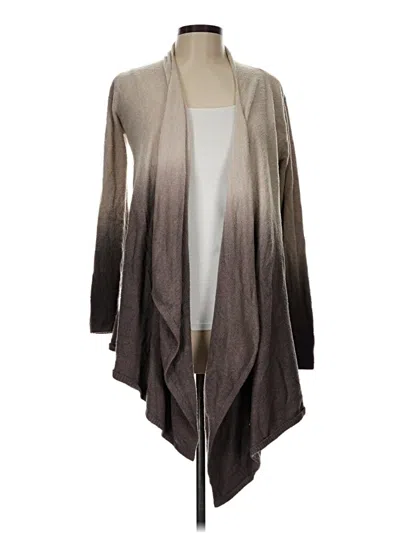Pre-owned Barefoot Dreams Cozychic Lite Cardigan Sweater In Brown