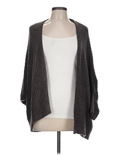 Pre-owned Barefoot Dreams Cozychic Lite Cardigan Sweater In Brown