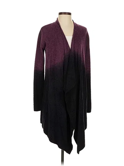 Pre-owned Barefoot Dreams Cozychic Lite Cardigan Sweater In Burgundy