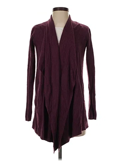 Pre-owned Barefoot Dreams Cozychic Lite Cardigan Sweater In Burgundy