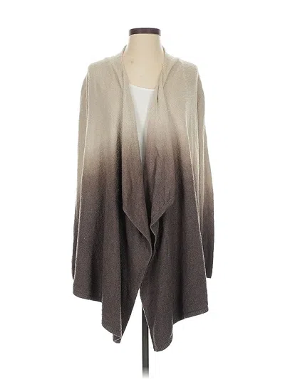Pre-owned Barefoot Dreams Cozychic Lite Cardigan Sweater In Gray