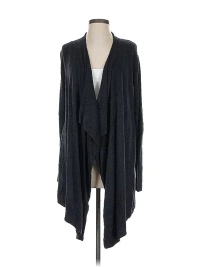 Pre-owned Barefoot Dreams Cozychic Lite Cardigan Sweater In Gray