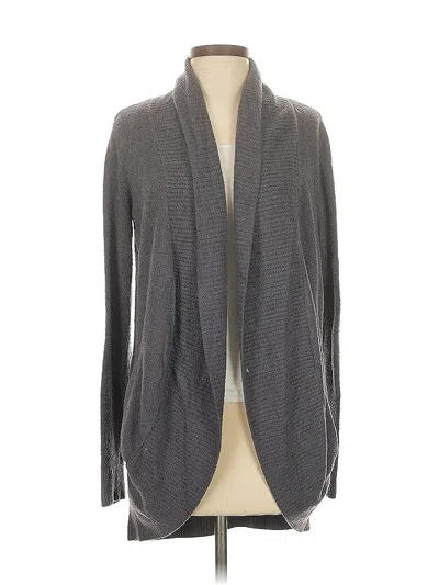 Pre-owned Barefoot Dreams Cozychic Lite Cardigan Sweater In Gray