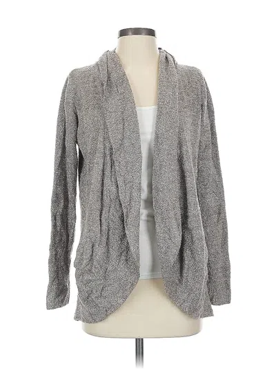 Pre-owned Barefoot Dreams Cozychic Lite Cardigan Sweater In Gray